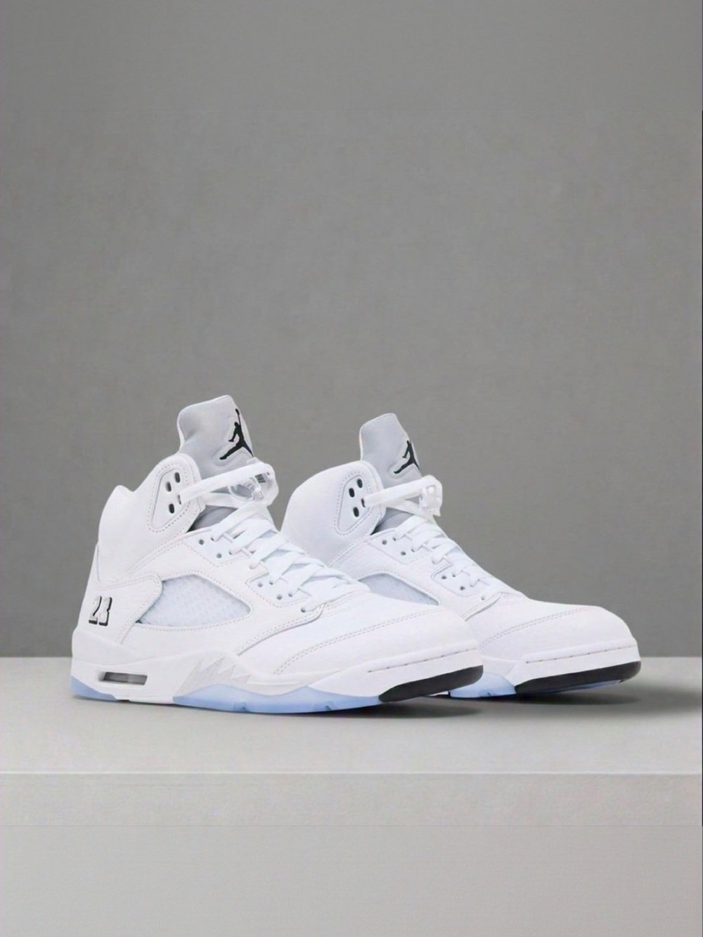 Air Jordan 5 Retro White Metallics Basketball Sneakers